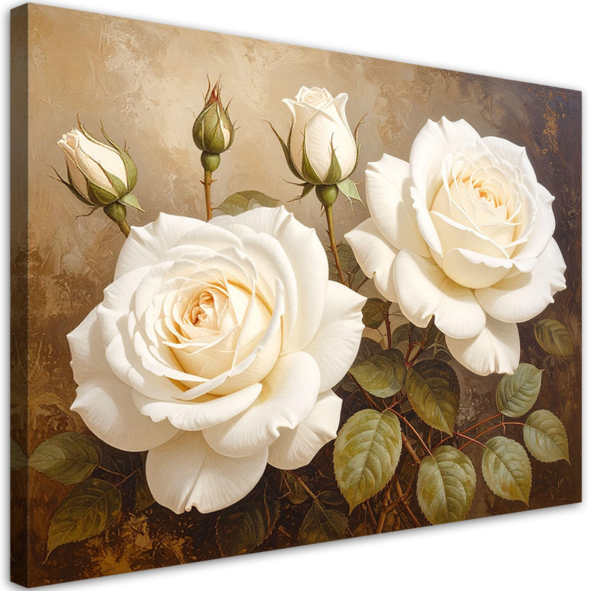 LEINWANDBILD Blumen 60x40cm - Braun, Textil (60/40cm) - Feeby