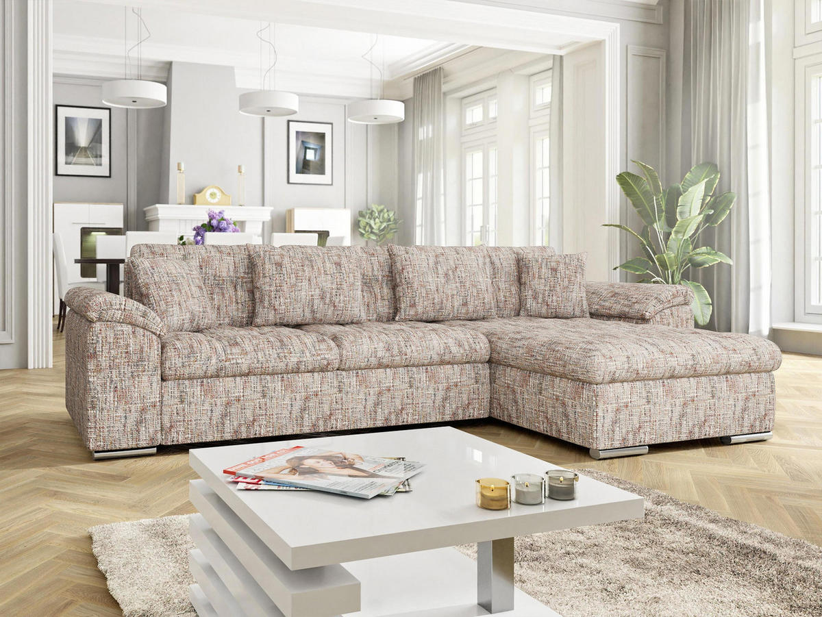 ECKSOFA Diana Premium, Seite: Rechts - Cappuccino, Holz/Textil (280/160cm) - MIRJAN24