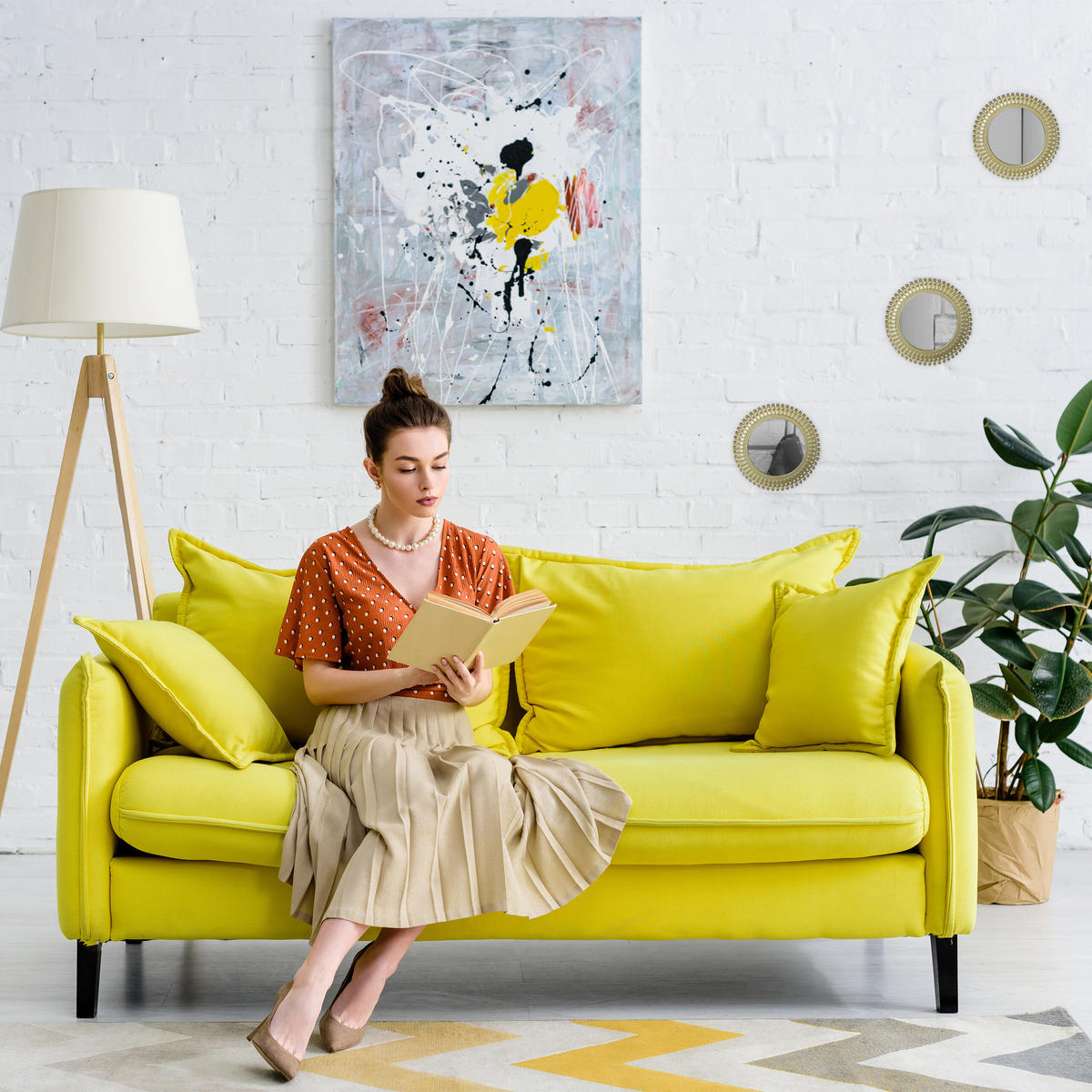 3XZRKADLÁ - zlatá, plast/sklo (25/25/2cm) - Relaxdays