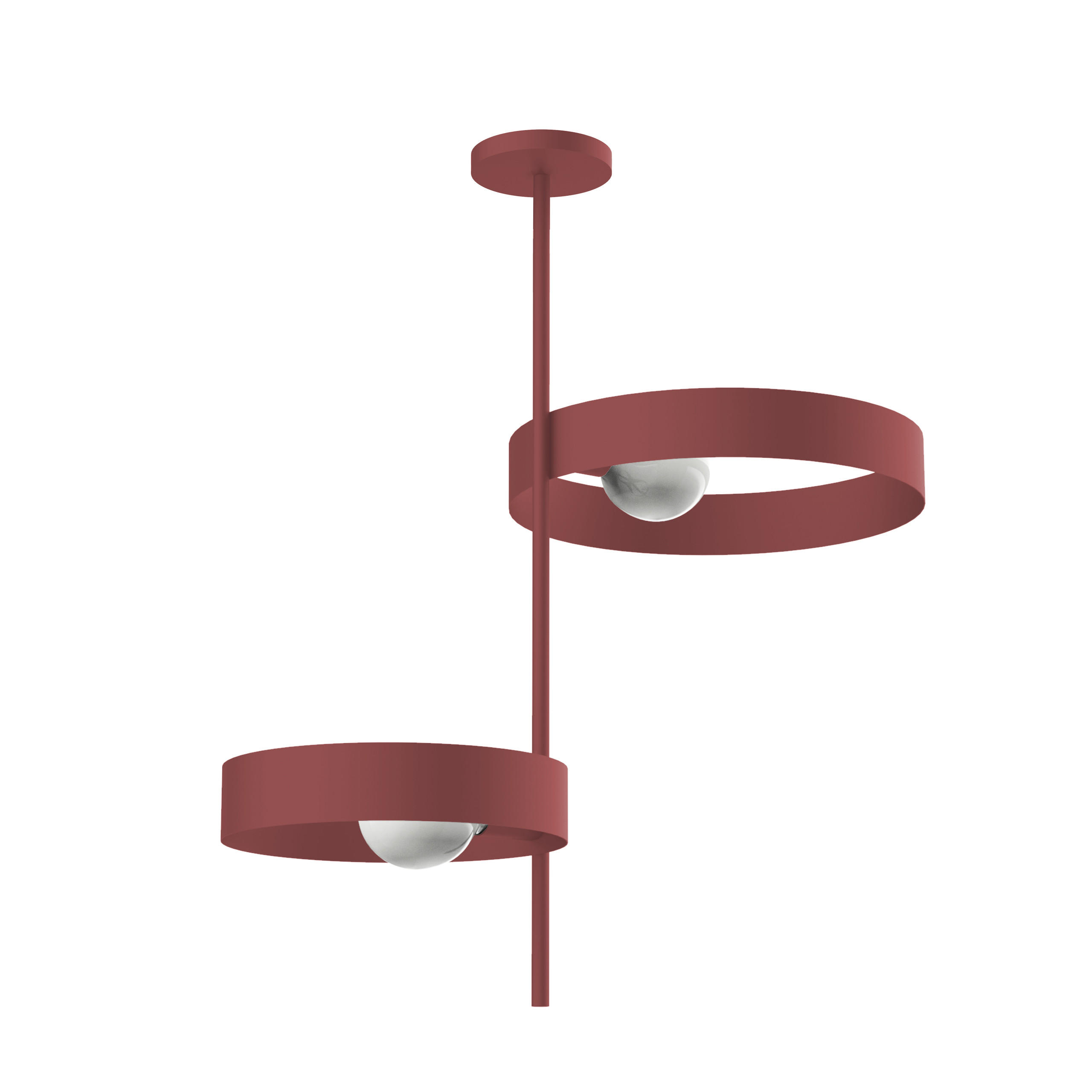 DECKENLEUCHTE - Rot, Metall (40/70/80cm) - Lumicom