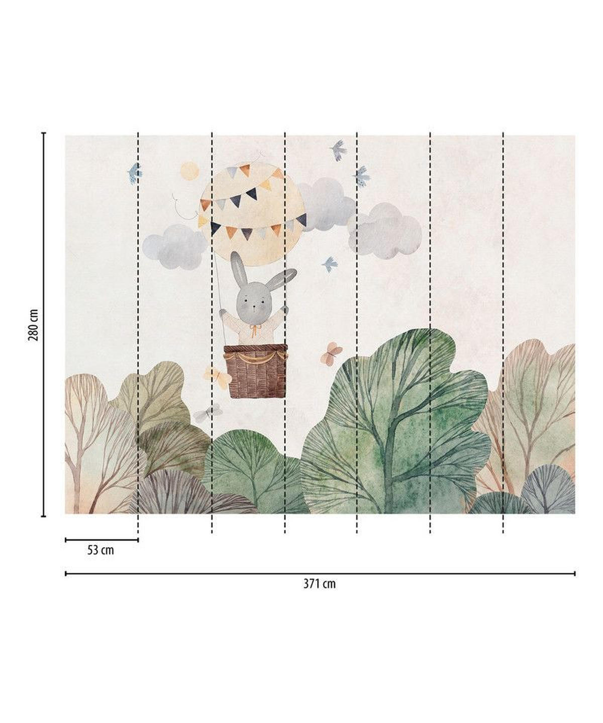 VLIESTAPETE Beige 371/280 cm - Beige/Grün, Textil (371/1cm) - KUNSTLOFT