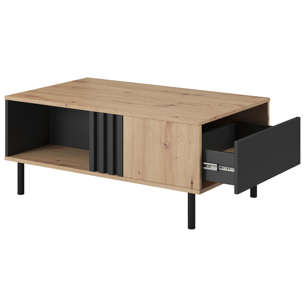 COUCHTISCH MADDALENA 100,1/43,2/60 cm Eiche Artisan - Eiche Artisan, Holzwerkstoff (60/100.1/43.2cm) - MASSENO