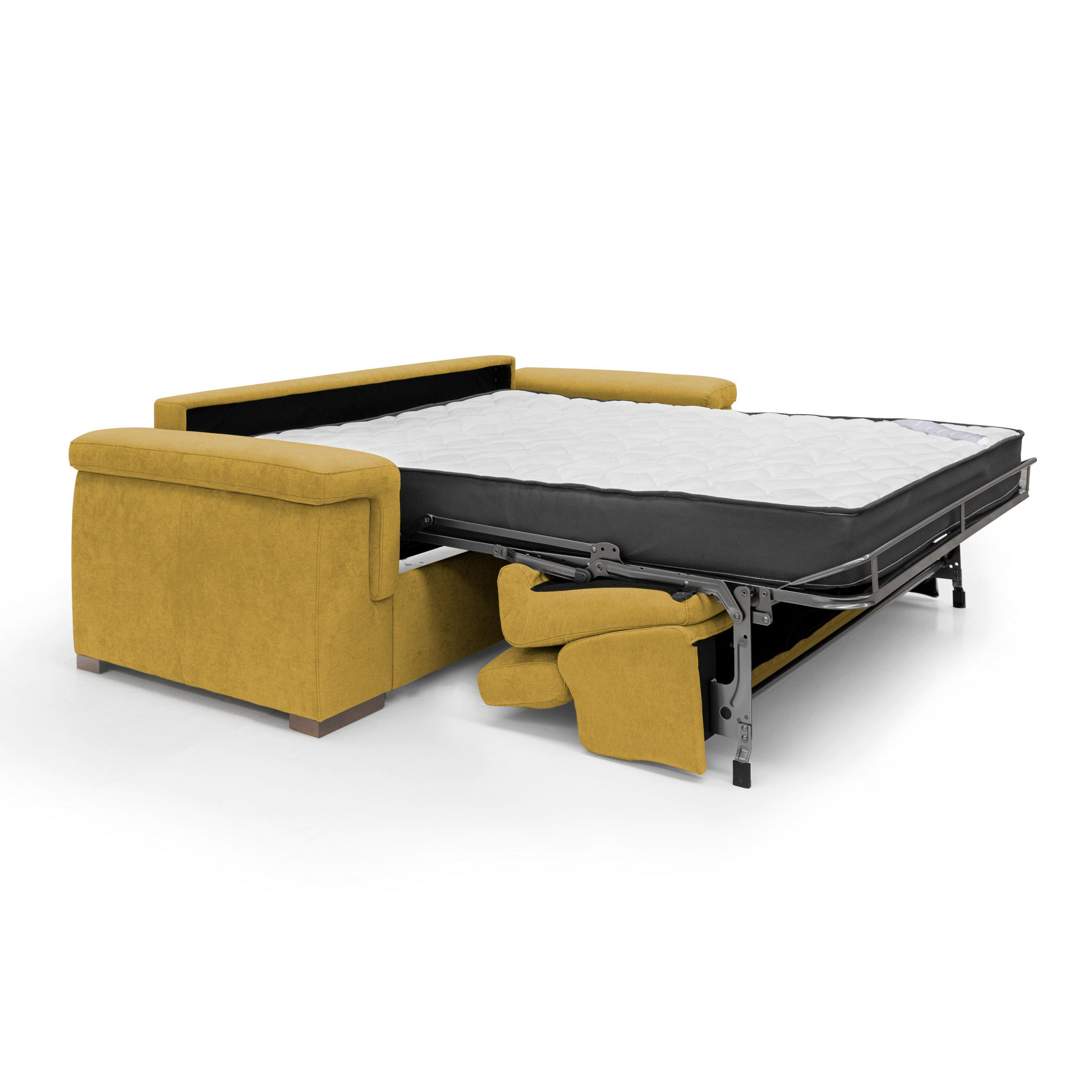 SCHLAFSOFA Giunone - Gelb, Textil (220/100/95cm) - Divani.store