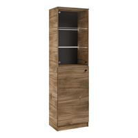 VITRINENSCHRANK NESTOS 190 x 50 cm Braun - Braun, Holzwerkstoff (50/190/40cm) - MASSENO