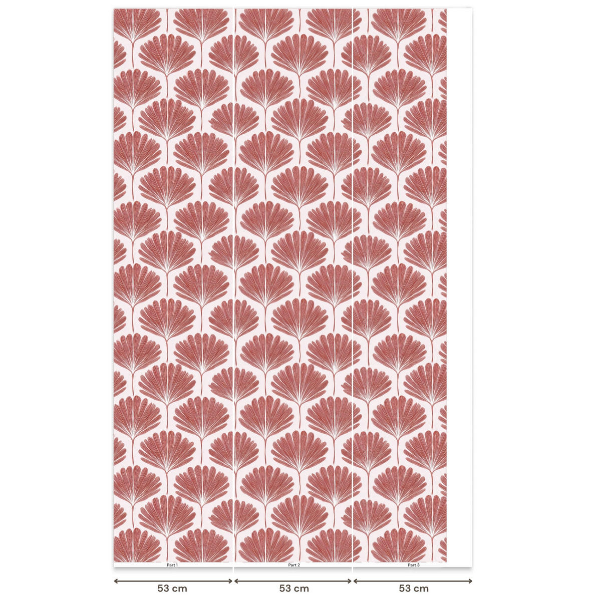TAPETE - Fächer - Motiv - Terra - 140x240 cm - Rotbraun, Papier (140/240cm) - OnlyWow