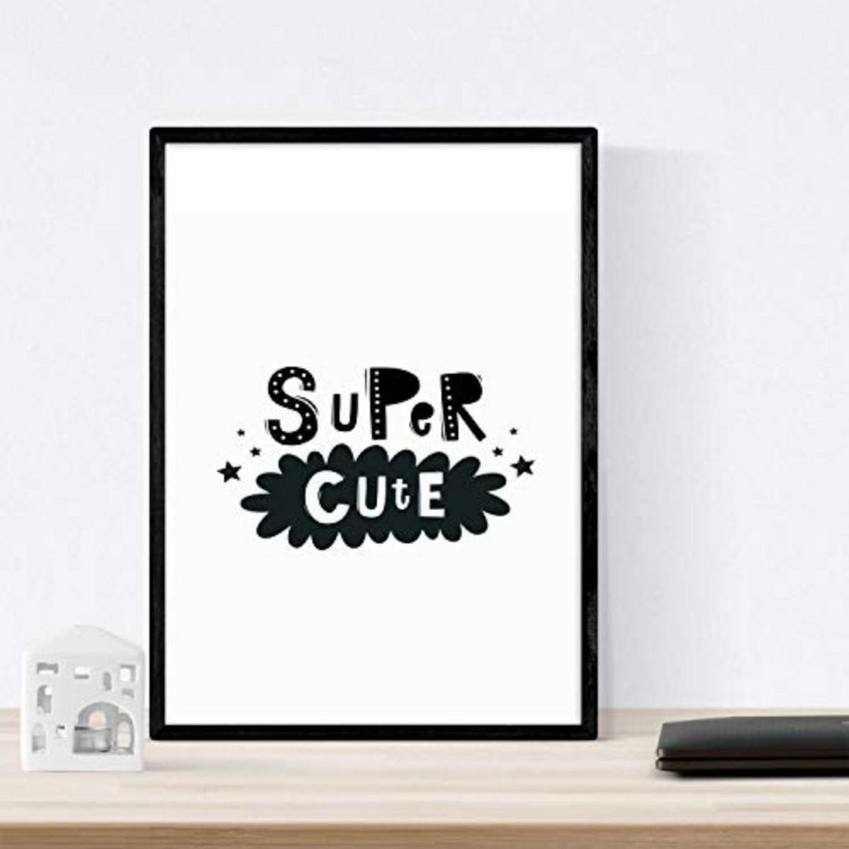 POSTER Set mit 4 „Seien Sie mutig“ Tiere A4 Rahmenlos - Klar, Papier (29.7/3cm) - Nacnic