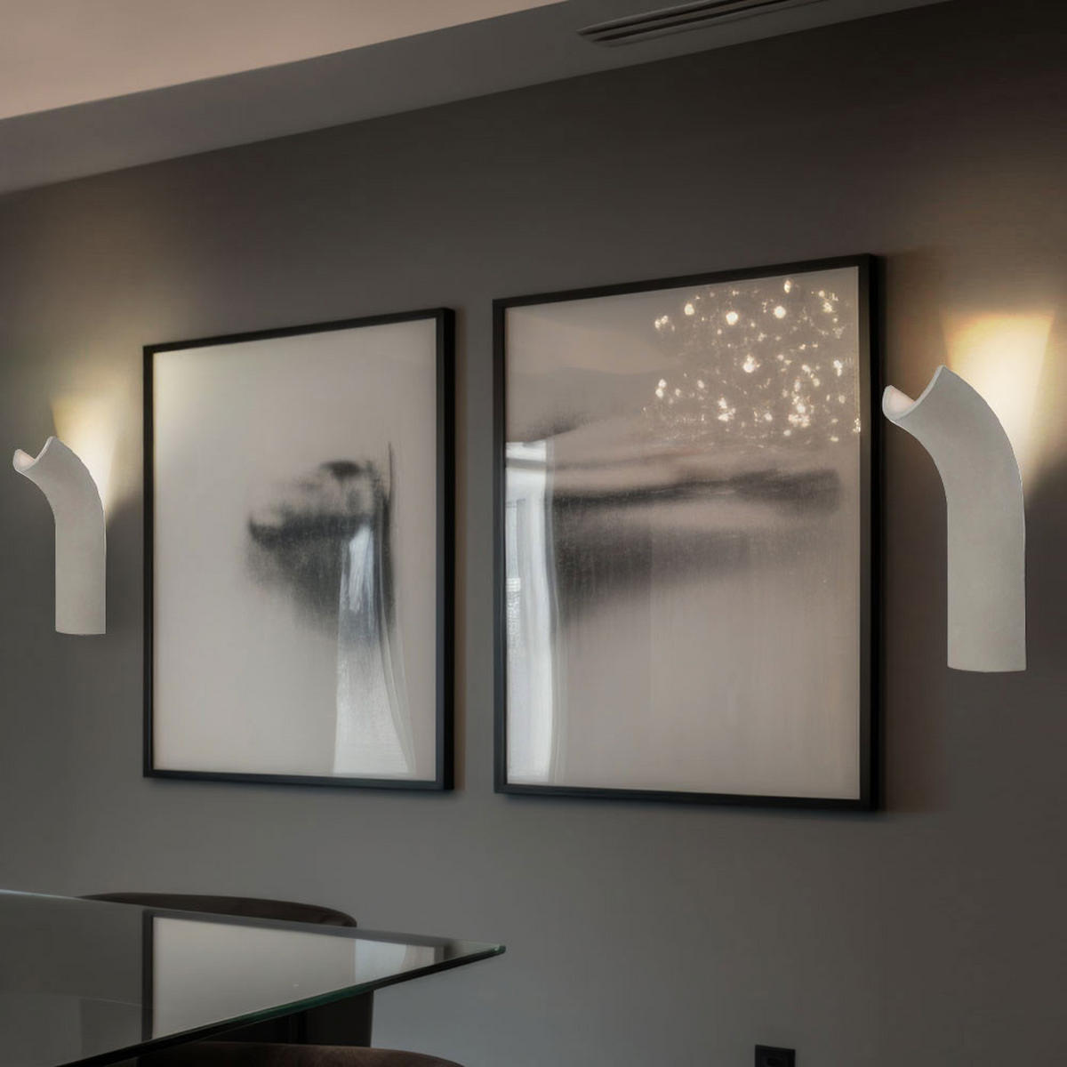 LED WANDLEUCHTE Beton Grau 2er Set - Grau, Stein (10/30/12.8cm) - Globo Lighting