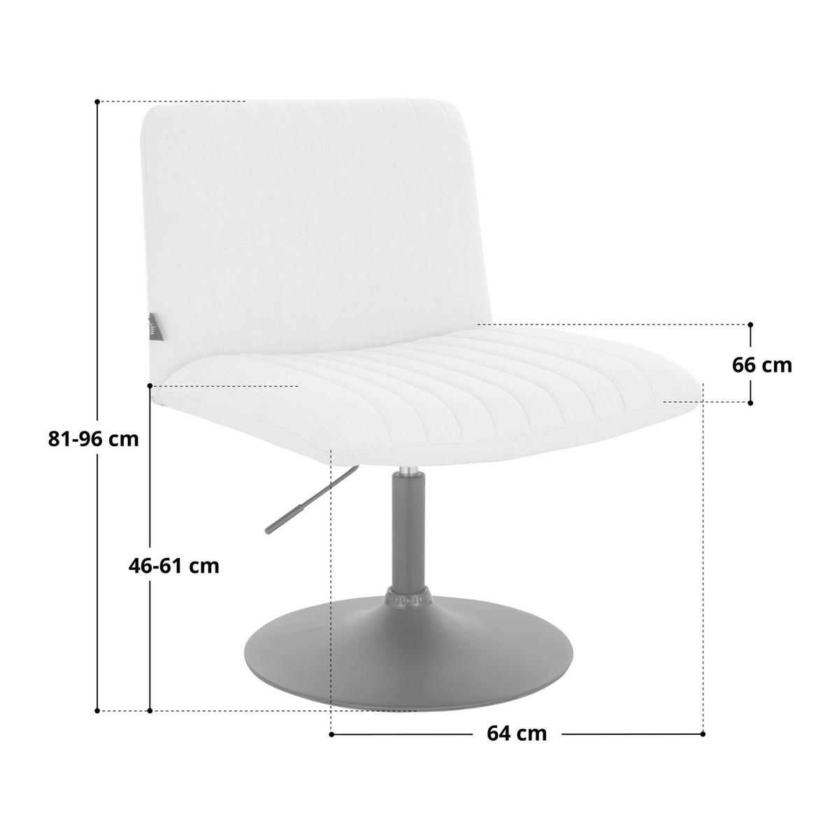 LOUNGESESSEL EMILY Leinenoptik Creme - Creme, Textil (64/96/66cm) - SVITA