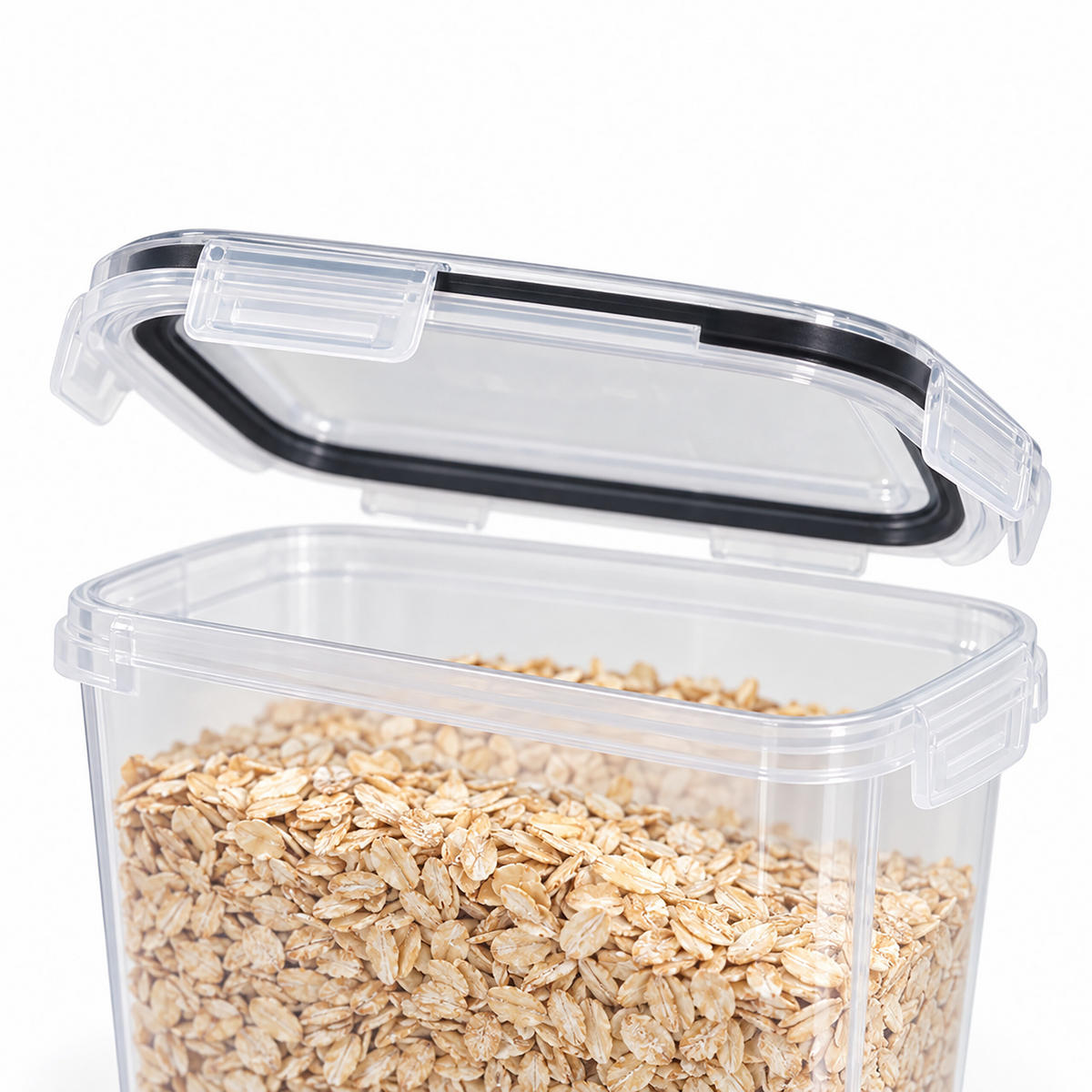 VORRATSDOSEN Transparent 12er-Set 0,8 l - Transparent, Kunststoff - Relaxdays