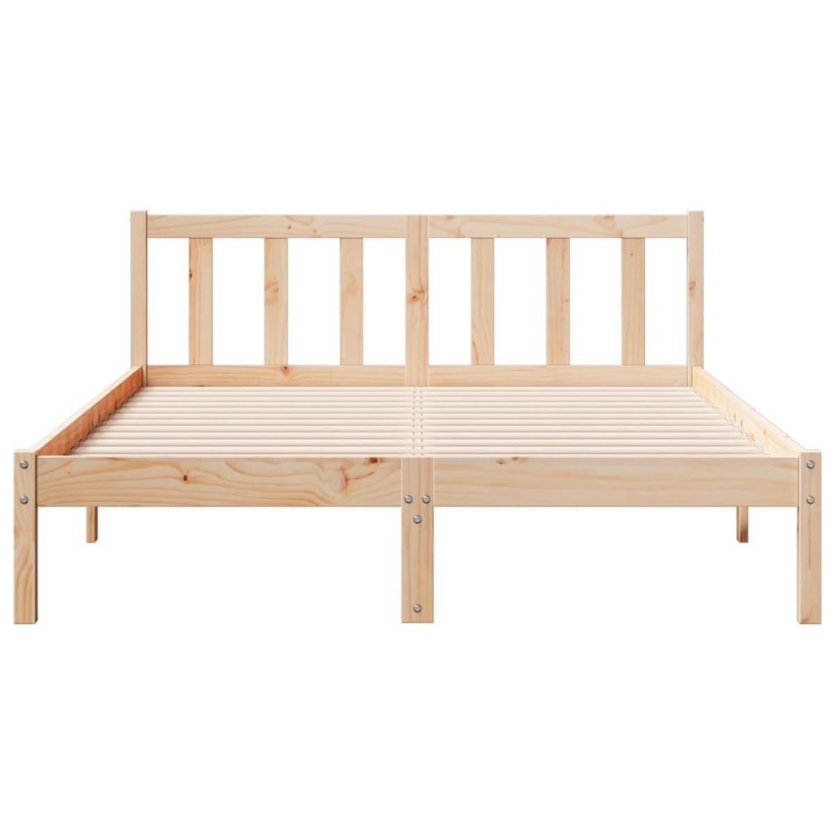 MASSIVHOLZBETT Extra Lang Ohne Matratze 140/220 Kiefernholz - Braun, Holz (140/220cm) - vidaXL