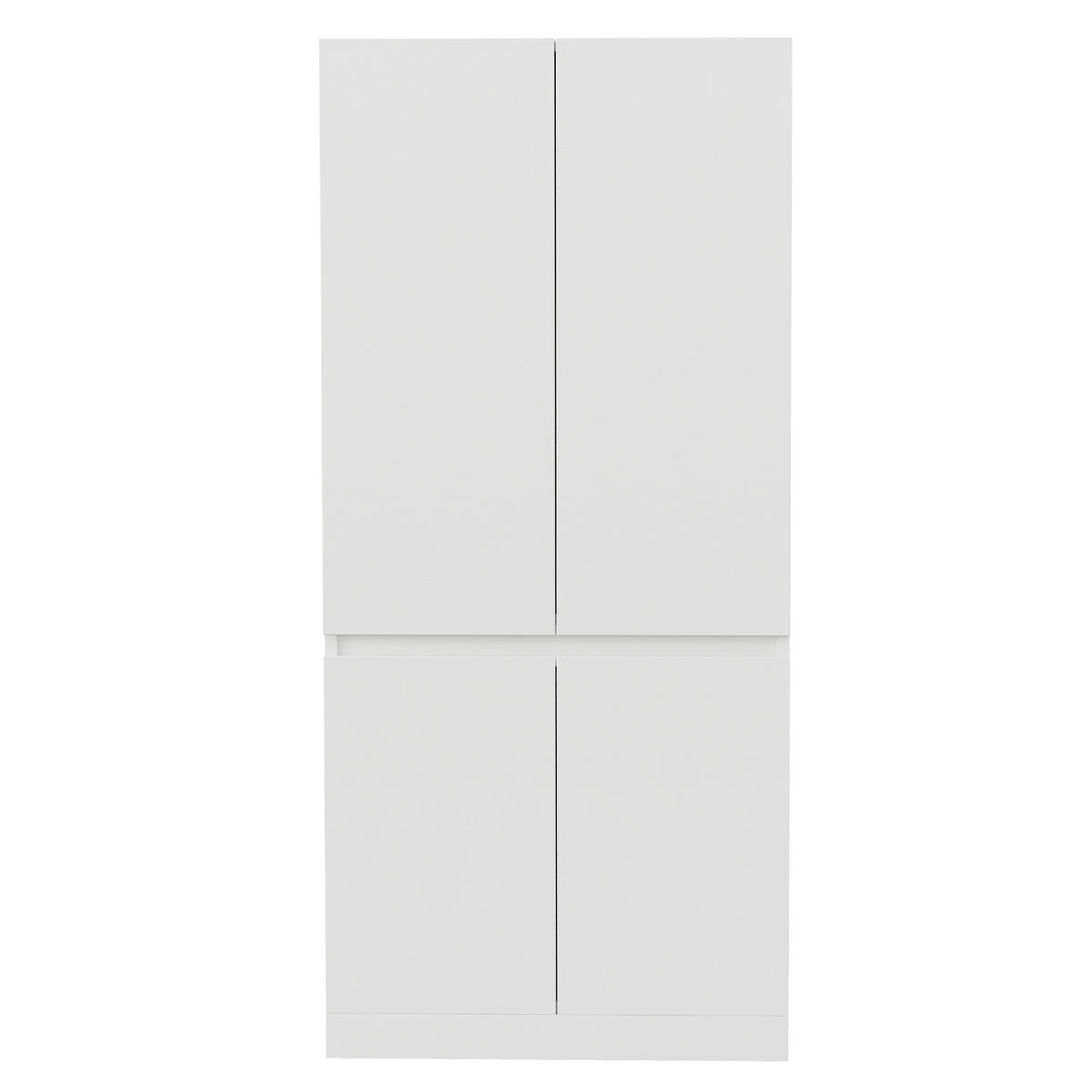 KLEIDERSCHRANK 70x40x170cm 2 Türen Stauraum Weiß - Weiß, Holz (70/170/40cm) - FLIEKS