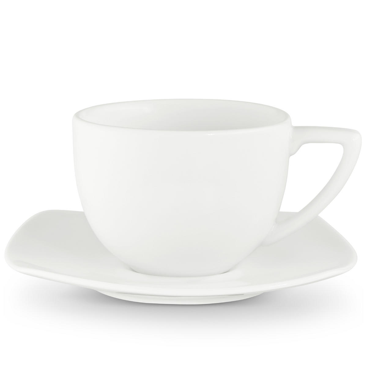 KAFFEETASSENSET CARLINA 12-tlg - Weiß, Keramik (14/2/14cm) - KONSIMO®
