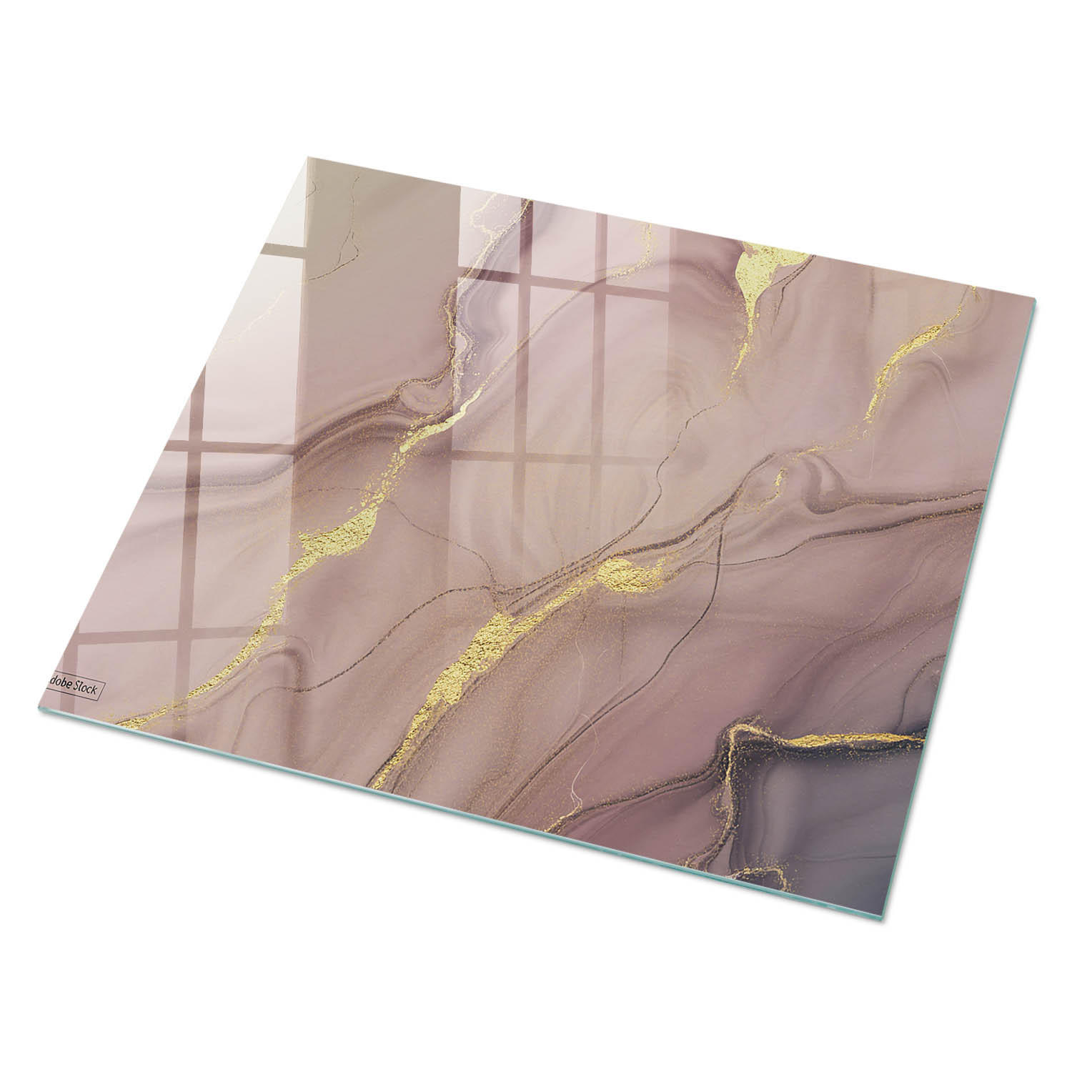 GLASPLATTE 80x60 cm – Subtile Eleganz - Beige, Glas (0.4/80/60cm) - ArtPrintCave