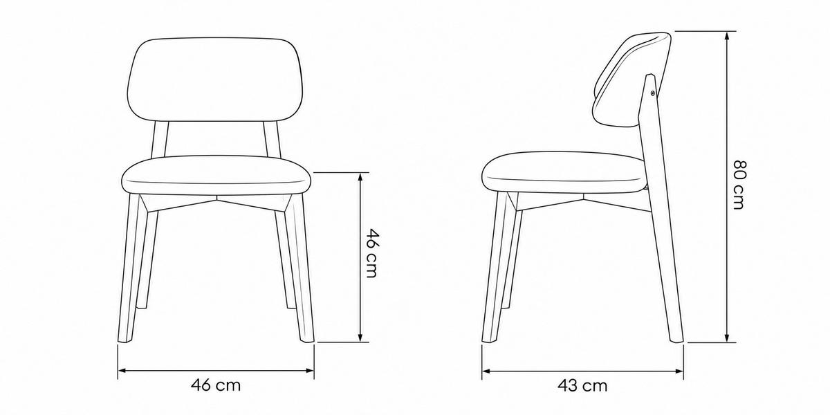 STUHL Korinn II 80 x 46 x 43 cm, grau, nuss warmia - Dunkelbraun/Grau, Metall (46/85/43cm) - Margaret Hadas24