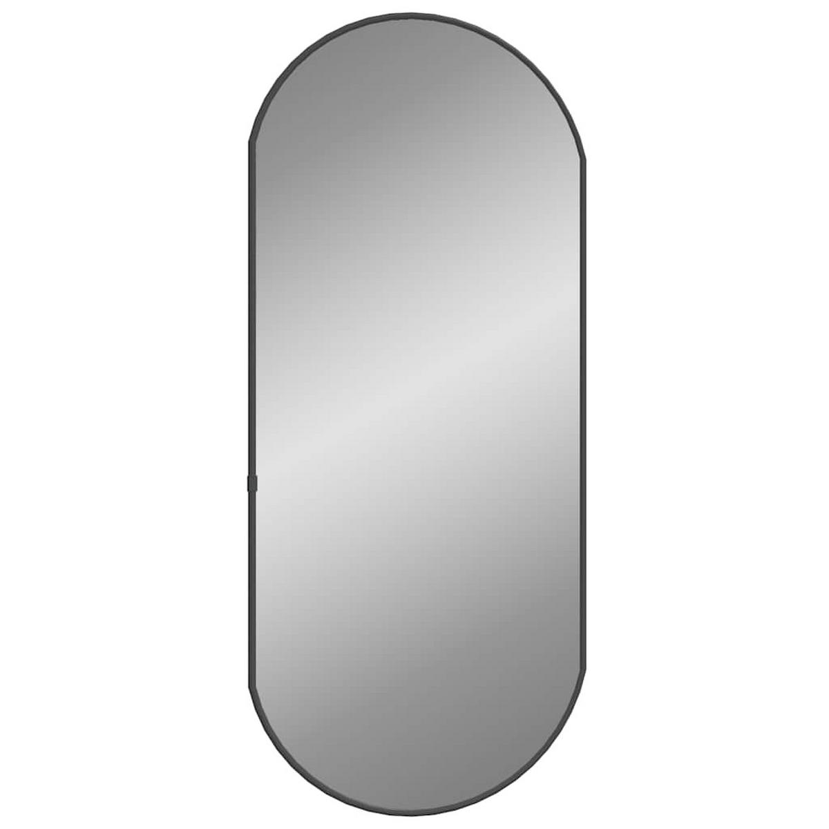 WANDSPIEGEL Schwarz 70x30 cm Oval - Schwarz, Glas (30/70/1cm) - furnicato
