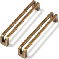 MÖBELGRIFF , 2 Stück Küchenschrankgriffe, Küchenschrankgriffe 128 mm - Messingfarben, Metall (2.5/1.8/13.5cm) - BELZ