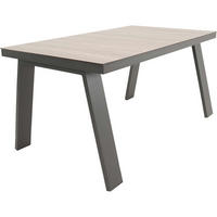 GARTENTISCH Estoril - Grau - 150/90/75 cm - Grau, Metall (150/90/75cm) - Lesli Living