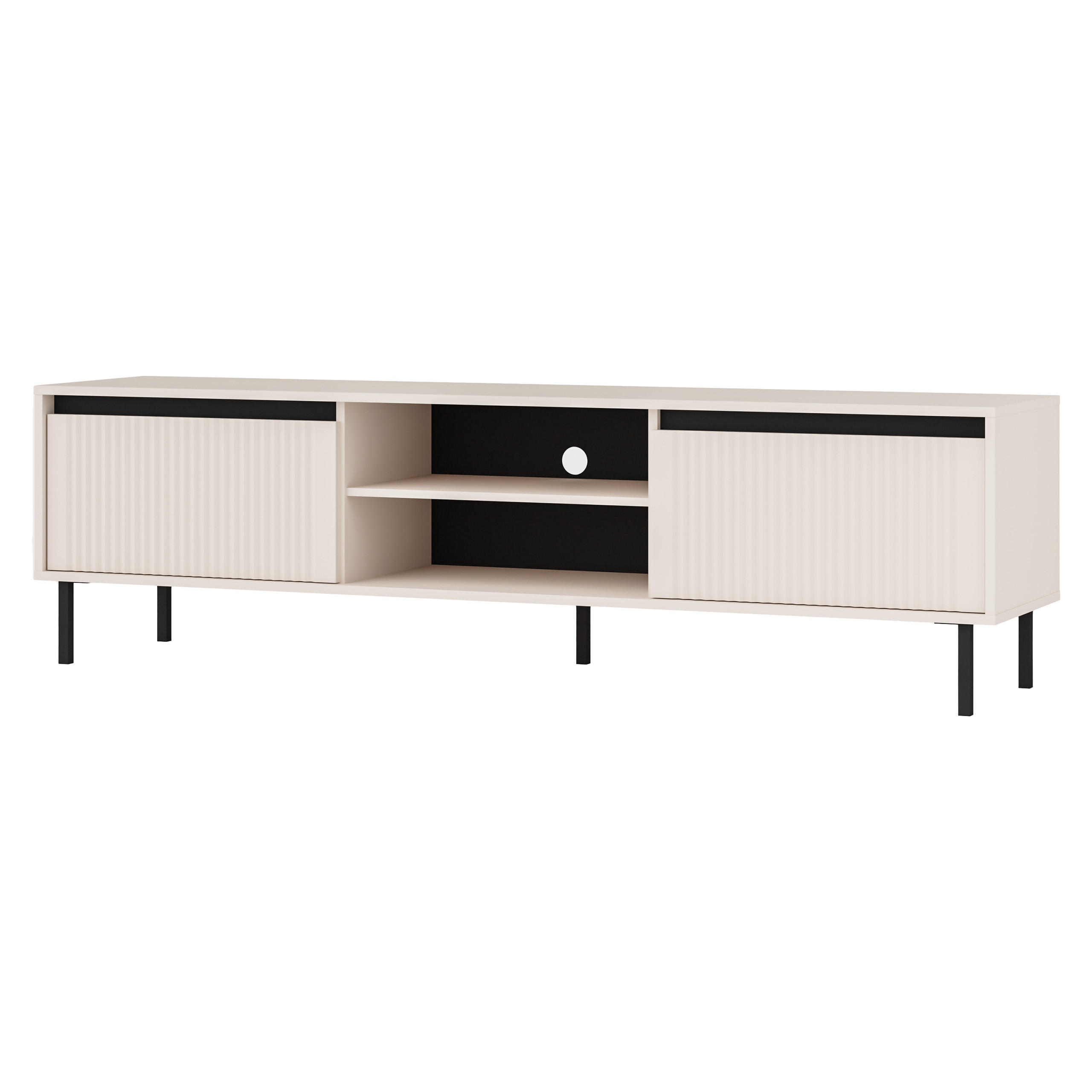 LOWBOARD OSTIA 178,6x40x50 cm mit 2 Schubladen für Wohnzimmer Modern Beige - Beige, Holzwerkstoff (178.6/50/40cm) - MASSENO