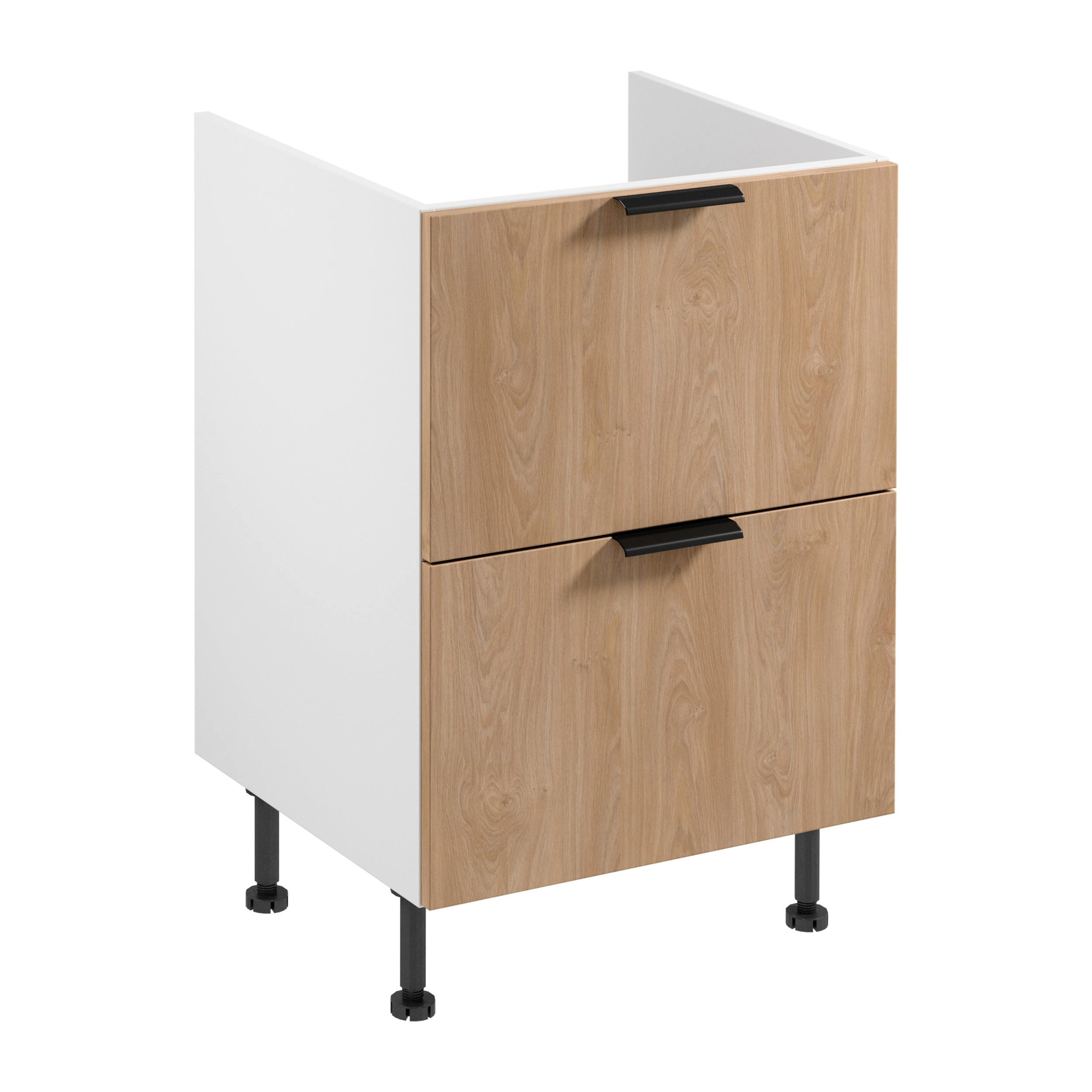 Royal24_Markt Spülenunterschrank Sonoma Eiche, Weiß 60x87x52 cm