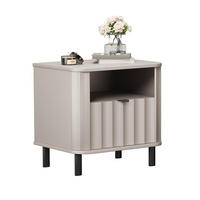 NACHTSCHRANK VITA 59/41/57 cm Lehmgrau - Grau, Holzwerkstoff/Metall (59/57/40.5cm) - Idohome