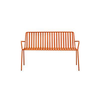GARTENBANK Gaby Orange aus Metall - Orange, Metall (132/80/57cm) - Tikamoon