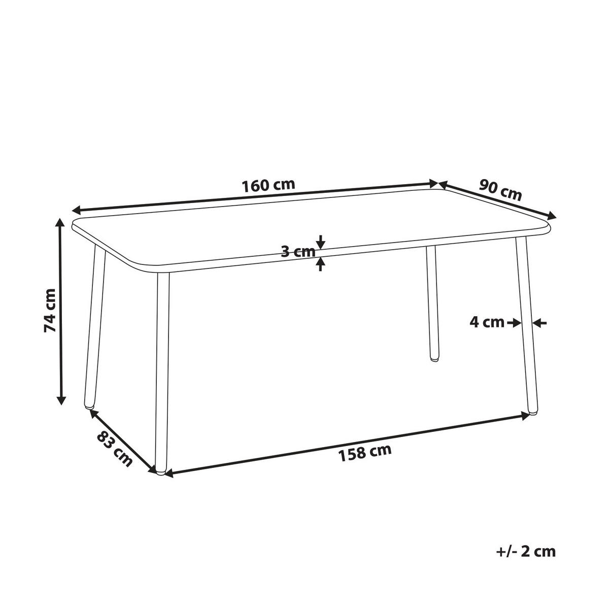 ZAHRADNÍ STŮL 160/90 cm Kov Světle béžový Caravino - béžová, kov (160/90/74cm) - Beliani