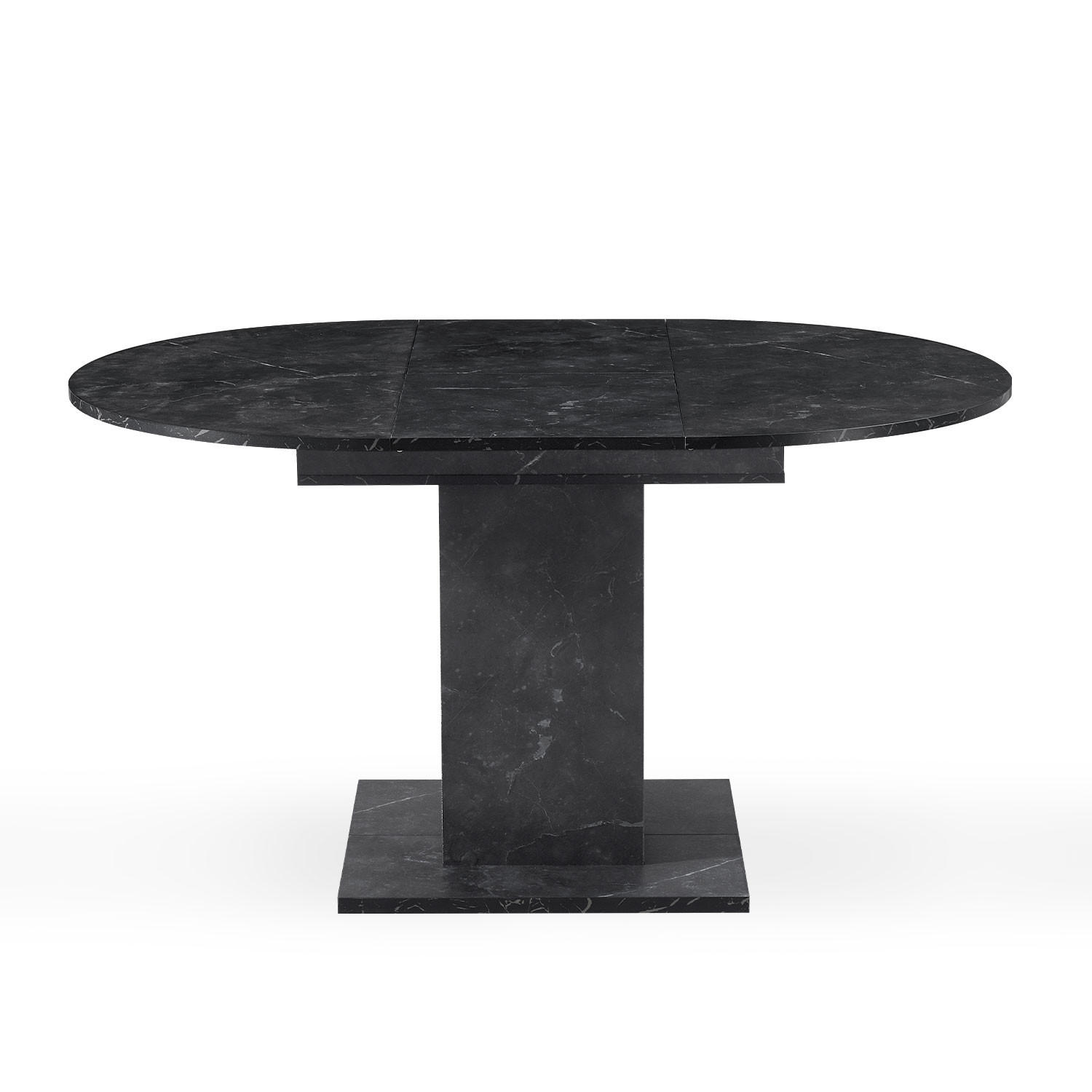 ESSTISCH WIM 100-140/100/74 cm - Anthrazit/Schwarz, Holzwerkstoff (100/100/74cm) - B&D Home