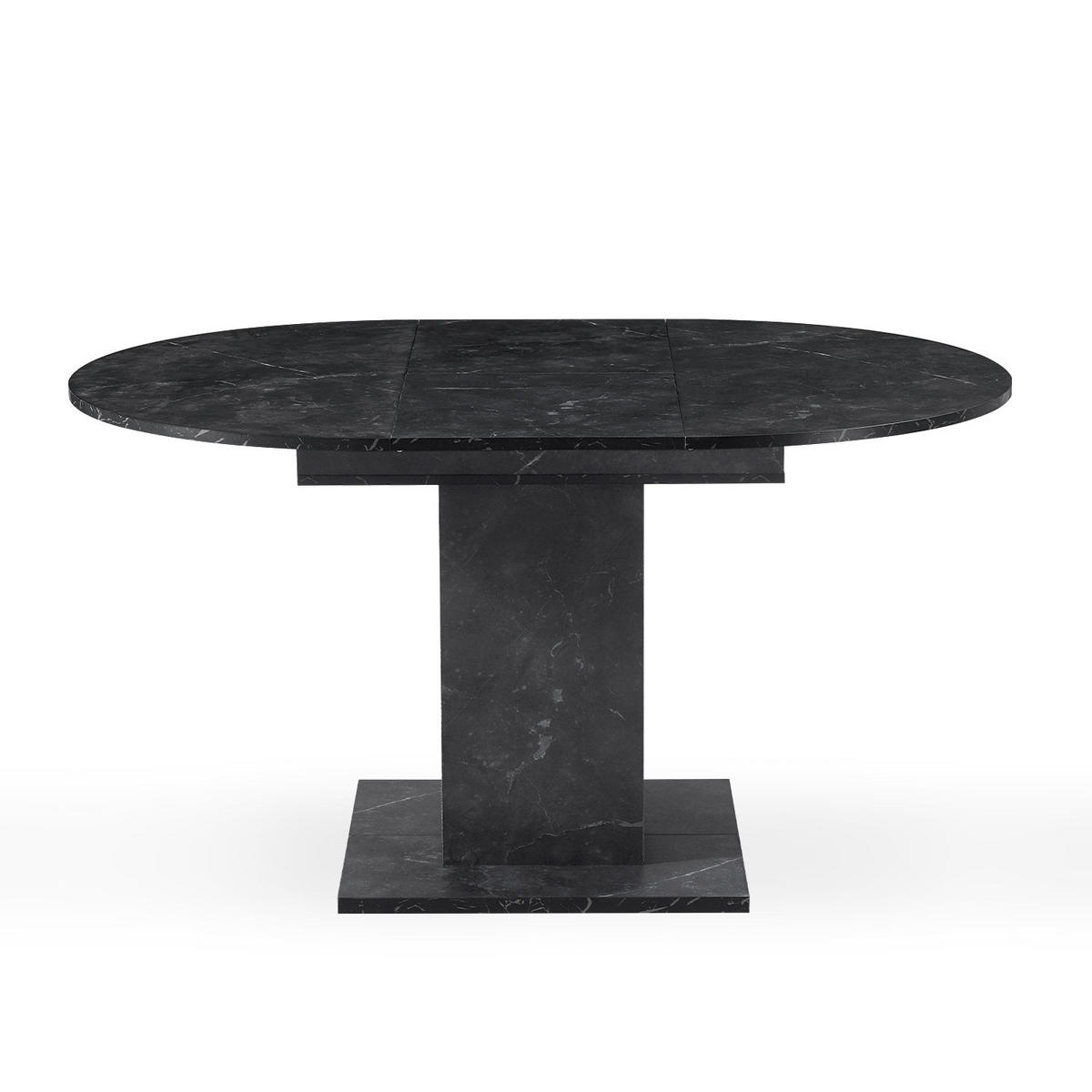 ESSTISCH WIM 100-140/100/74 cm - Anthrazit/Schwarz, Holzwerkstoff (100/100/74cm) - B&D Home