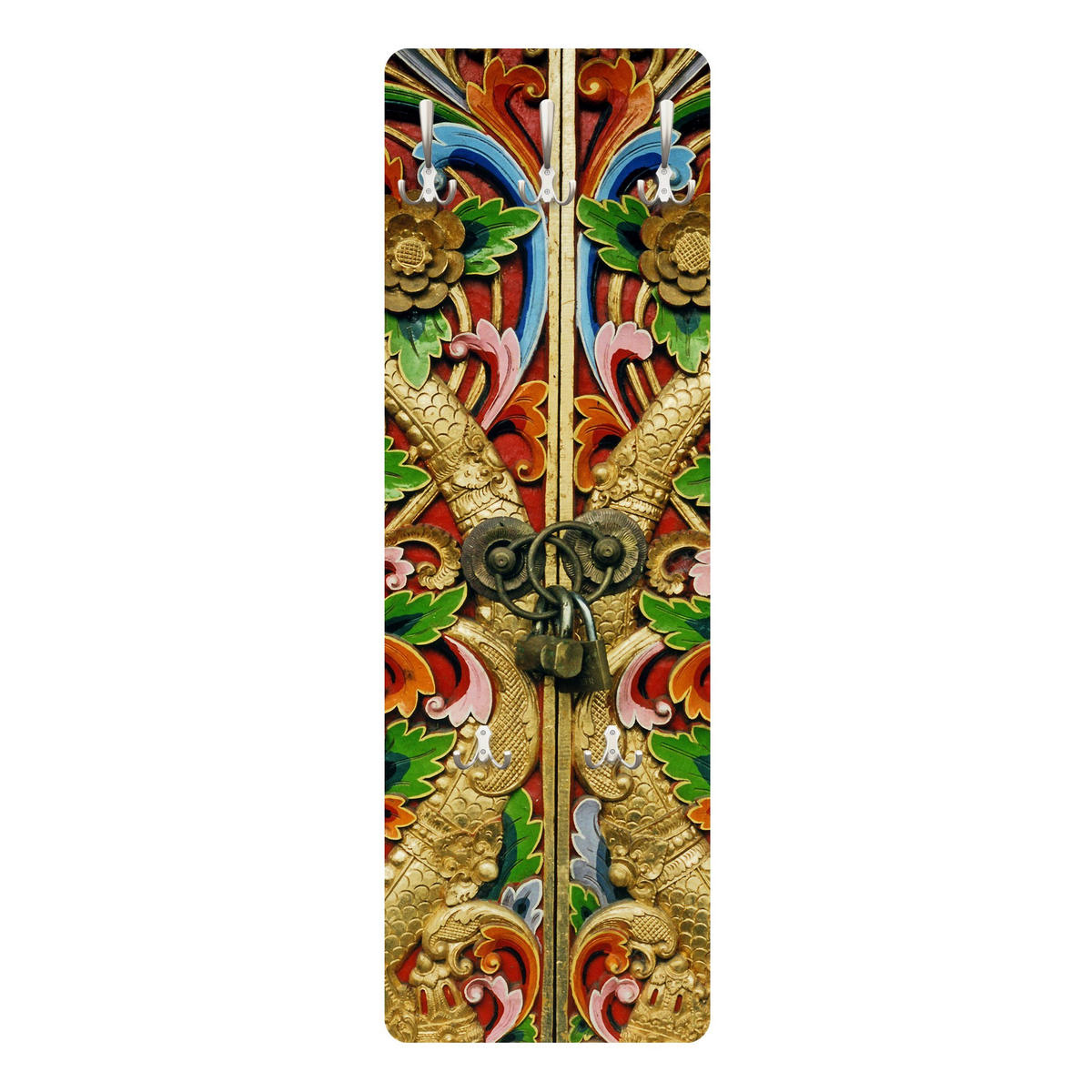 WANDGARDEROBE - Golden Gate Modern mit Muster 34/105 cm - Multicolor, Holzwerkstoff (34/105/1.6cm) - Bilderwelten