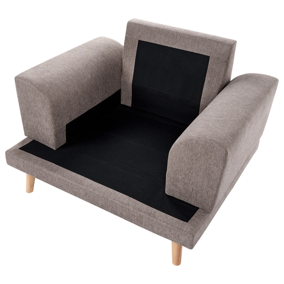 SESSEL Stoff Braun Kildal - Braun, Textil (114/90/96cm) - Beliani