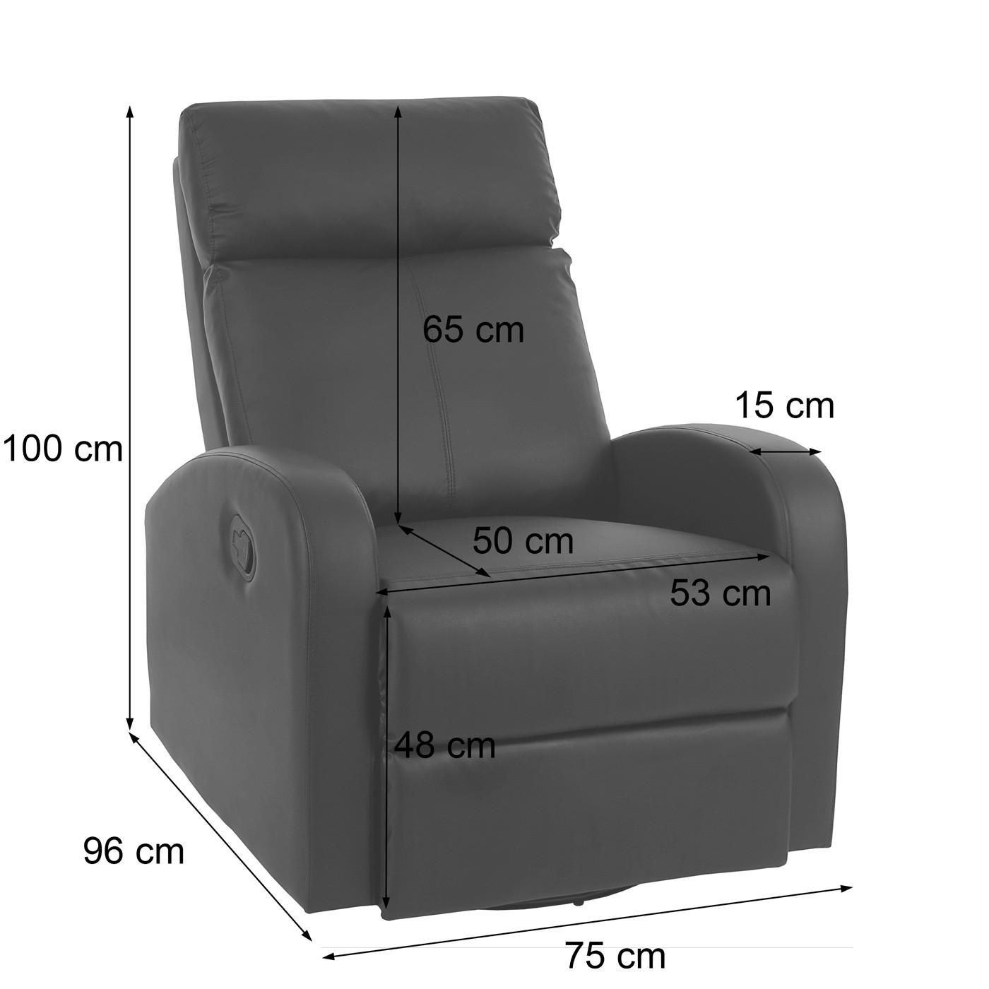FERNSEHSESSEL PREMIUM Schwarz - Schwarz, Textil (75/100/96cm) - MCW