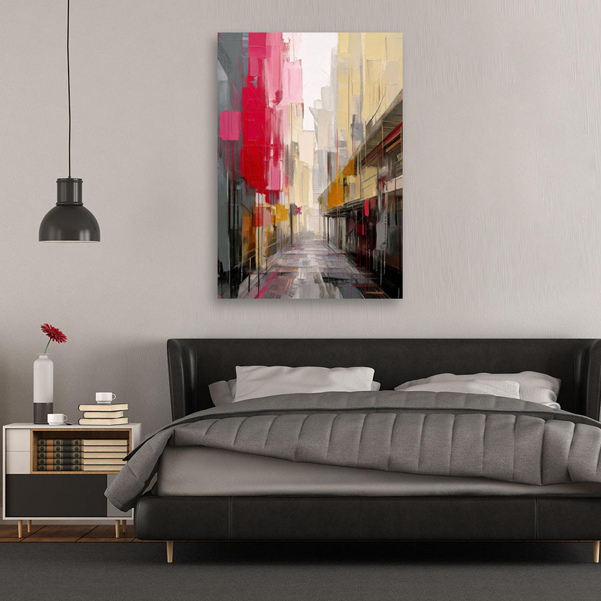 LEINWANDBILD Abstraktion 20x30cm - Rot, Textil (20/30cm) - Feeby