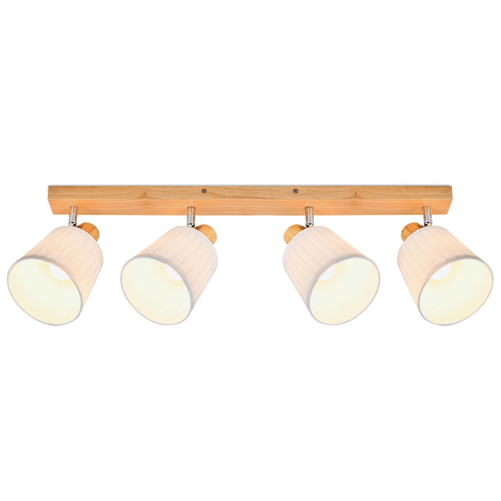 DECKENSTRAHLER Filderstadt II 71.5x66.5x19cm - Braun, Holz (71.5/66.5/19cm) - Nettlife