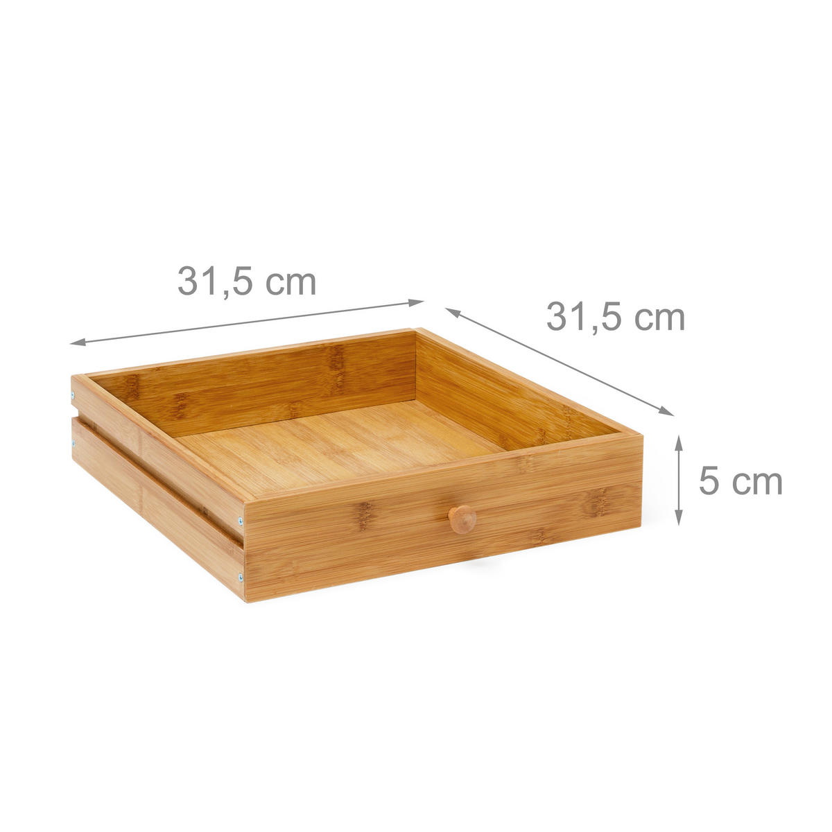 BEISTELLTISCH - Hellbraun, Holz (35/40/52cm) - Relaxdays