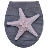 WC-SITZ mit Absenkautomatik Flat Bastia - Grau, Holzwerkstoff (38/6/47cm) - Sanilo