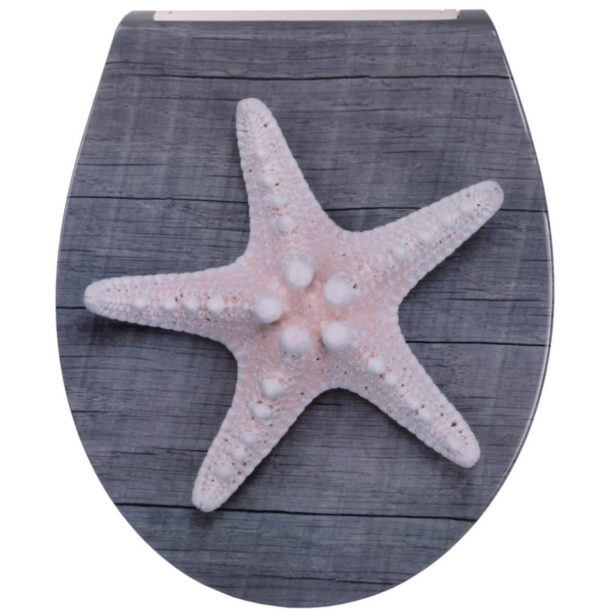 WC-SITZ mit Absenkautomatik Flat Bastia - Grau, Holzwerkstoff (38/6/47cm) - Sanilo