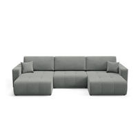 WOHNLANDSCHAFT Augusto - Grau, Holzwerkstoff/Textil (344/82/149cm) - Fun Möbel