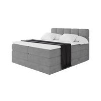BOXBETT mit Matratze H3/H4 - FAMA KING - 180x200 cm Grau Monolith - Graphitfarben, Holzwerkstoff (180/200cm) - ALTDECOR