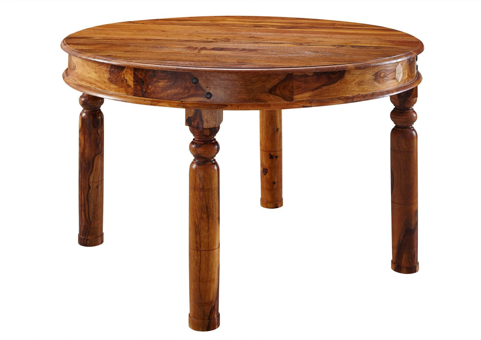 ESSTISCH rund Akazie 140x140x76 honig lackiert OXFORD #0333 - Braun, Holz (140/140/76cm) - Massivmoebel24