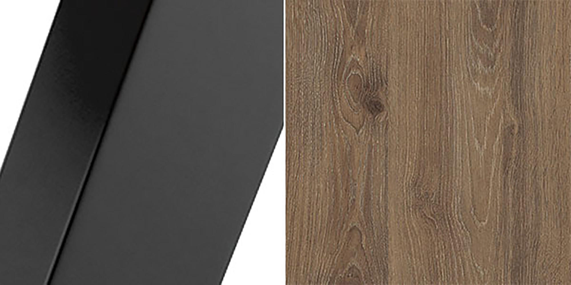 ESSTISCH Borte Davos Eiche Trüffelbraun / Schwarz 100/138 / 100 / 76cm - Trüffeleichefarben/Schwarz, Holz/Holzwerkstoff (100/100/76cm) - Feldmann-Wohnen
