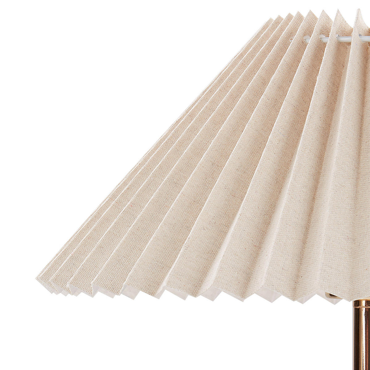 TISCHLEUCHTE Beige/Gold/Grau Baluarte - Beige/Goldfarben, Textil (34/34/68cm) - Beliani