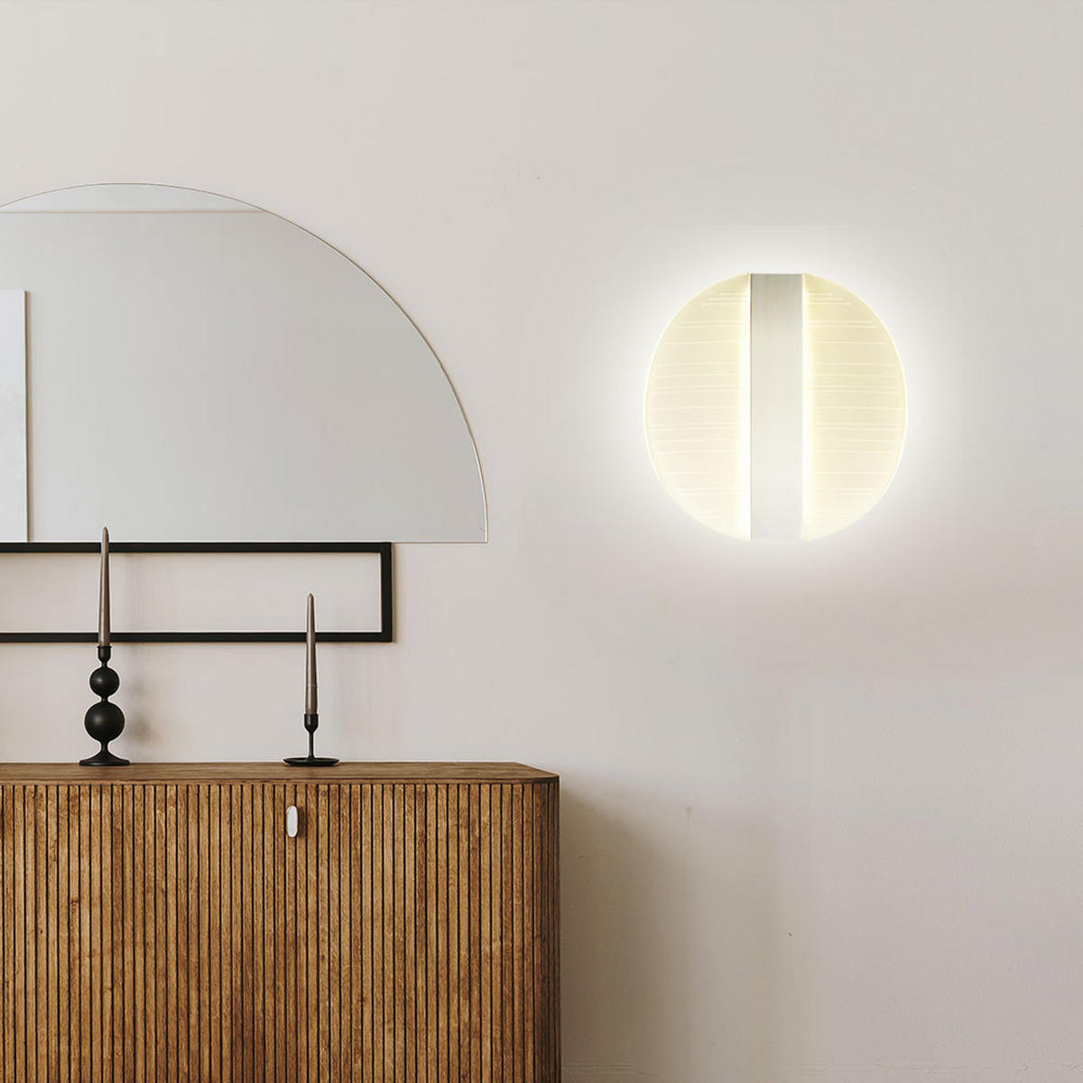 LED WANDLEUCHTE Metall Silber - Silberfarben, Metall (16/6.5/16cm) - Globo Lighting