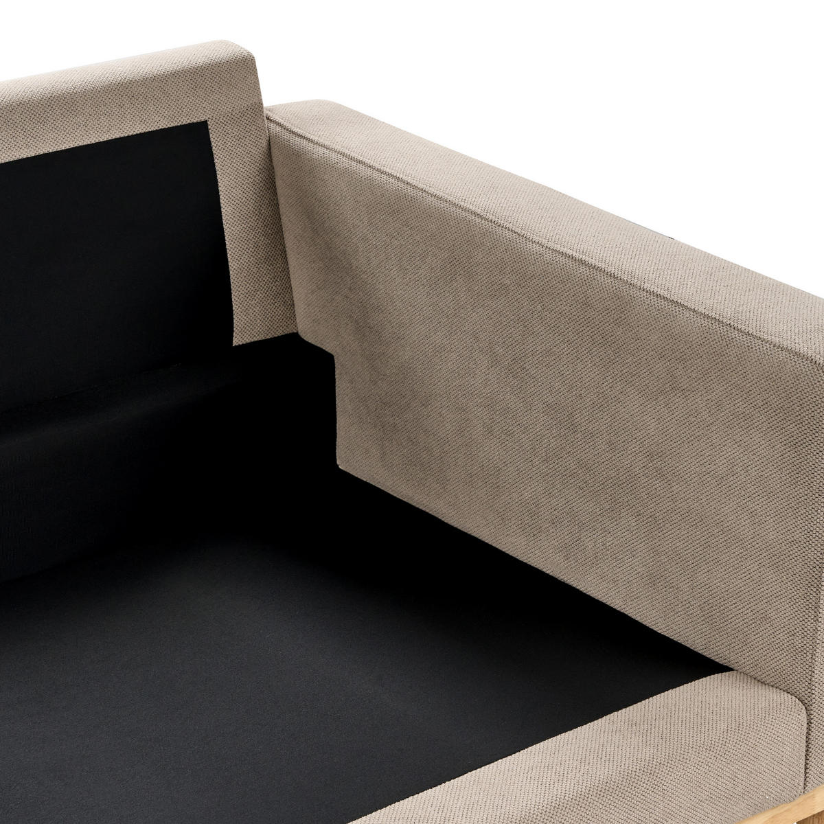 2-SITZER-SOFA taupe/hellbraun Siggard - Taupe/Hellbraun, Textil (184/84/92cm) - Beliani