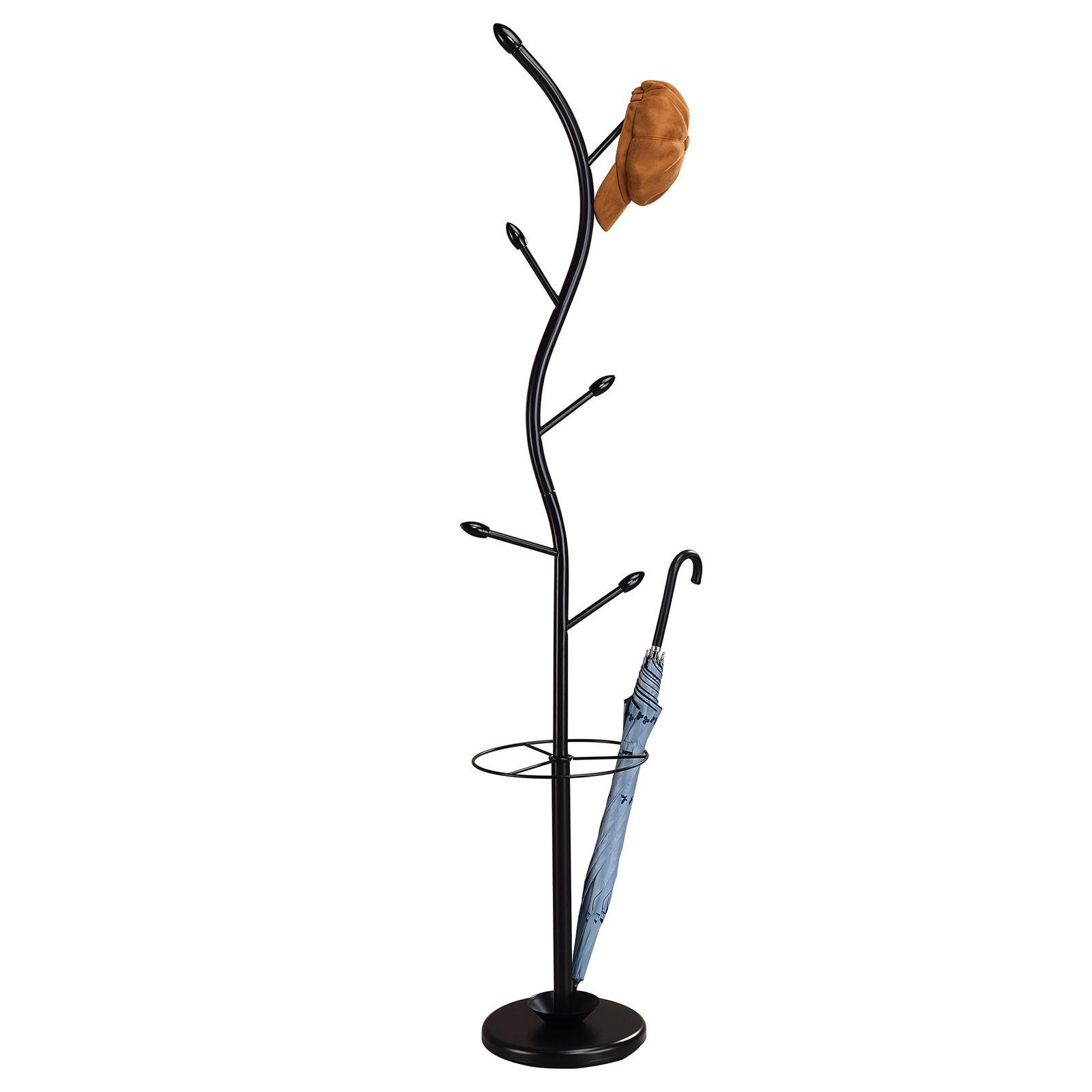 Idimex Kleiderständer Schwarz 30x185x30 cm