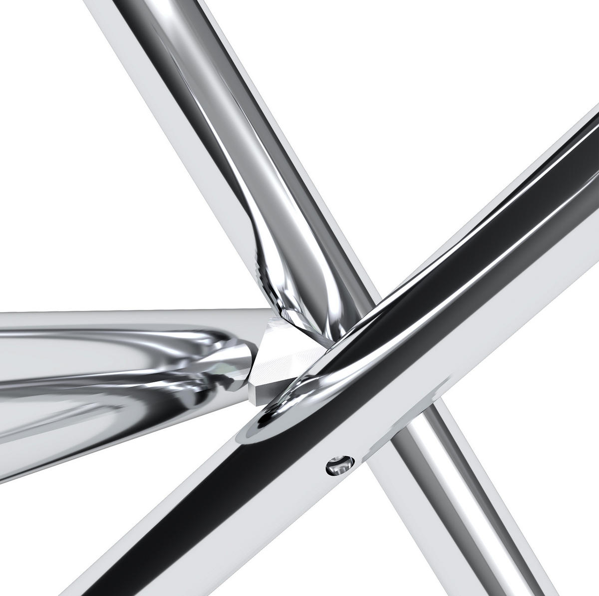 ESSTISCH 80/80/76 cm silber aus Glas mit verstellbaren Gleitern - Silberfarben, Metall (80/80/76cm) - OKWISH