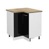 ECKUNTERSCHRANK R-Line Schwarz Hochglanz 75.6 cm, AP Eiche - Schwarz Hochglanz/Schwarz, Holzwerkstoff (75.6/81.6/60cm) - Vicco