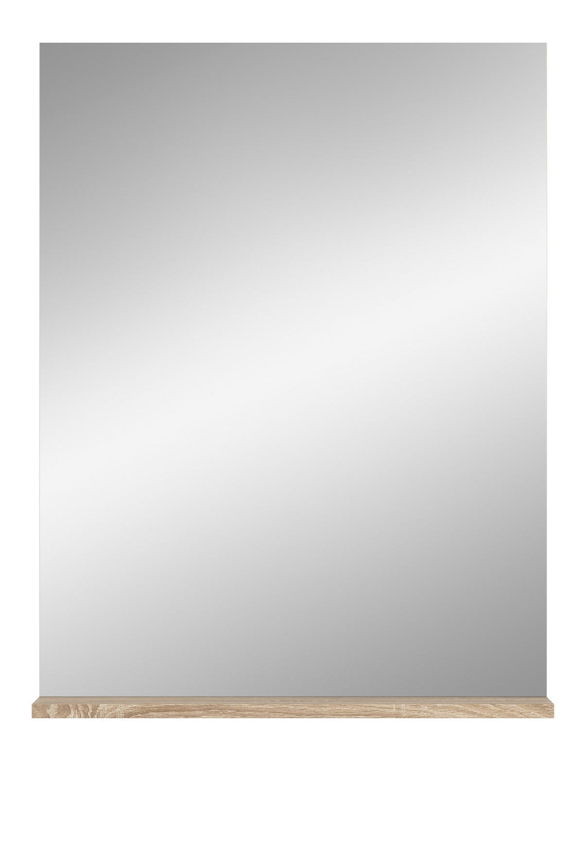 BADSPIEGEL Eiche 60 x 79 cm, Wandspiegel mit Ablage - Eichefarben, Glas/Holzwerkstoff (60/79/18cm) - Inn.Furn