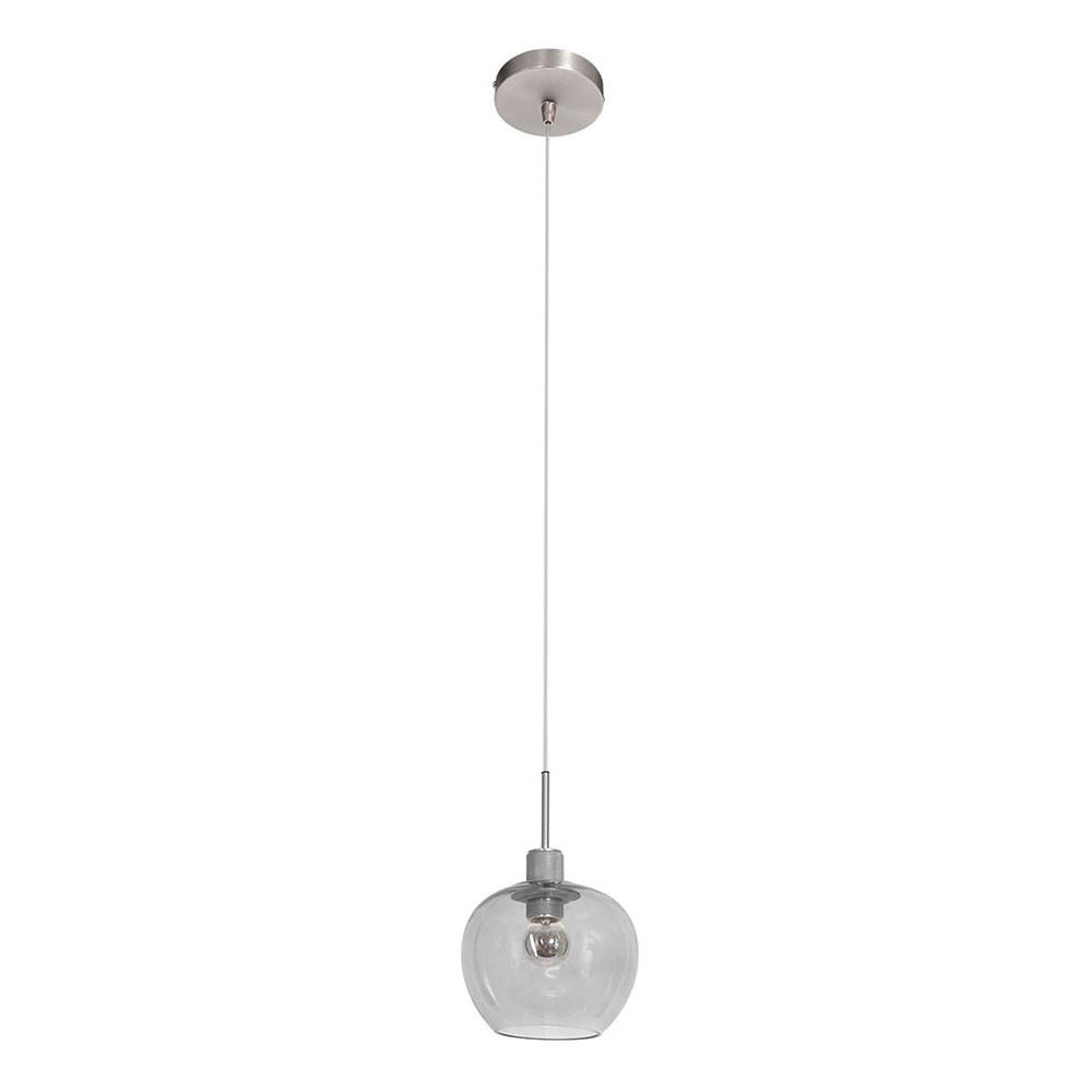 HÄNGELEUCHTE Metall Glas Grau - Grau, Glas (16/16/160cm)