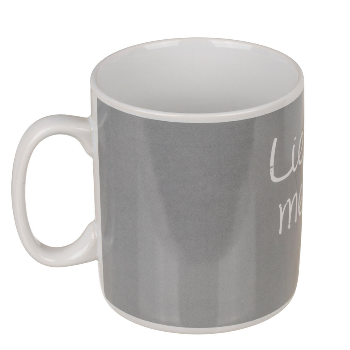 KAFFEBECHER Lieblingsmensch Jumbotasse 850 ml - Grau, Keramik (0.85L) - TiborTex
