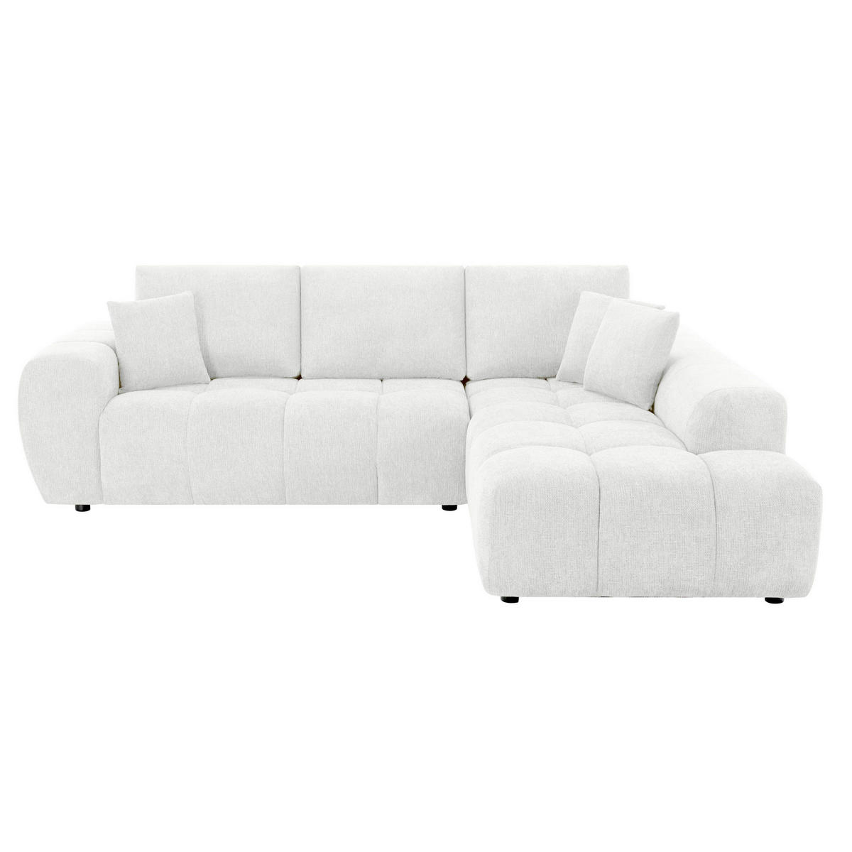 SOFA 3-Sitzer, Weiß - Weiß, Textil (205/270cm) - Oviala
